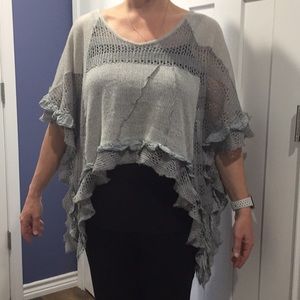 Large Boutique Urban Mango sheer sweater